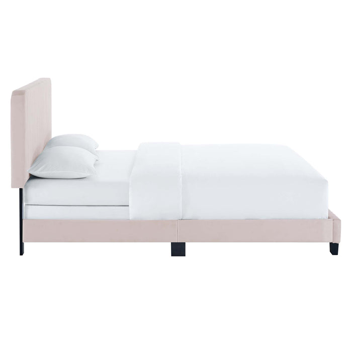 Celine Channel Tufted Performance Velvet Full Bed