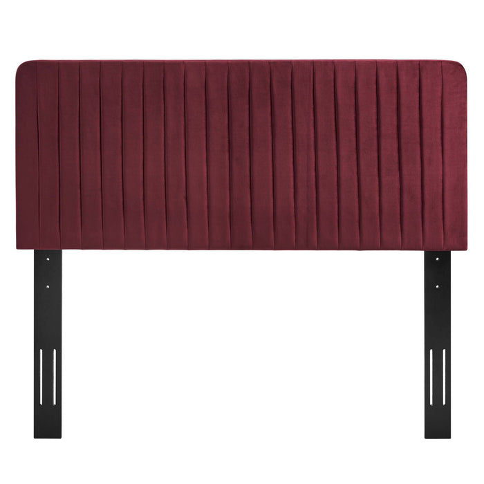 Milenna Channel Tufted Performance Velvet Twin Headboard