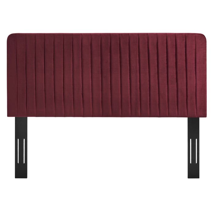 Milenna Channel Tufted Performance Velvet Twin Headboard