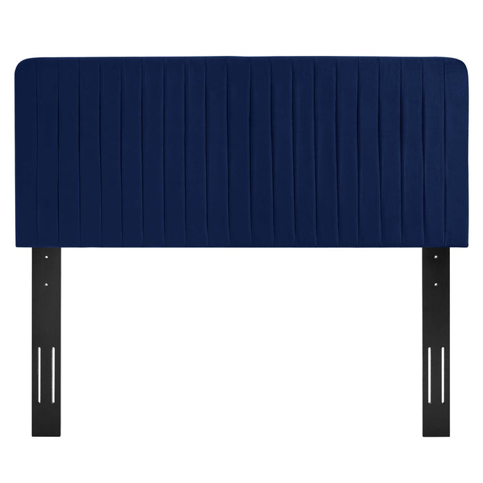 Milenna Channel Tufted Performance Velvet Twin Headboard