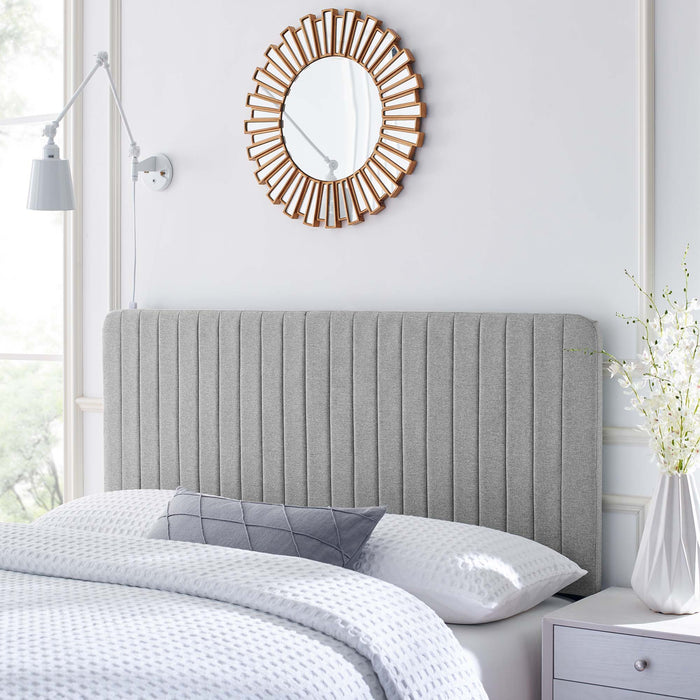 Milenna Channel Tufted Upholstered Fabric Twin Headboard