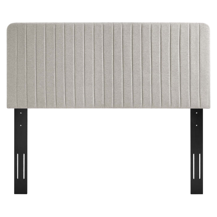 Milenna Channel Tufted Upholstered Fabric Twin Headboard