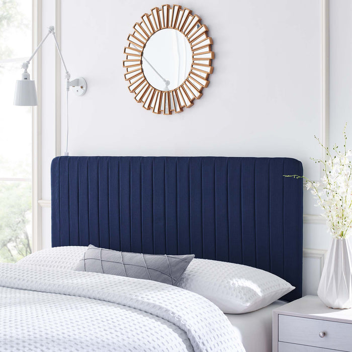 Milenna Channel Tufted Upholstered Fabric Twin Headboard