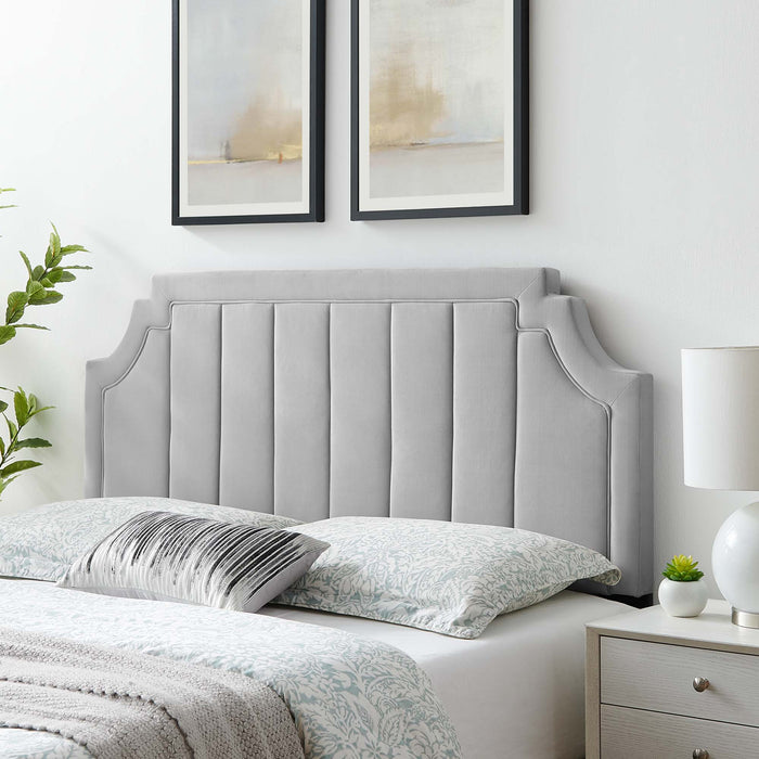 Alyona Channel Tufted Performance Velvet Full/Queen Headboard