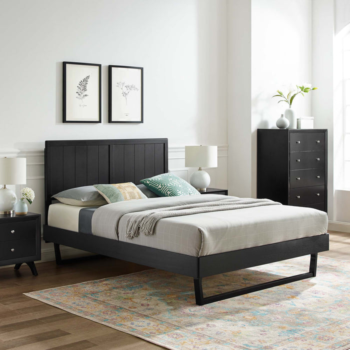 Alana Queen Wood Platform Bed With Angular Frame