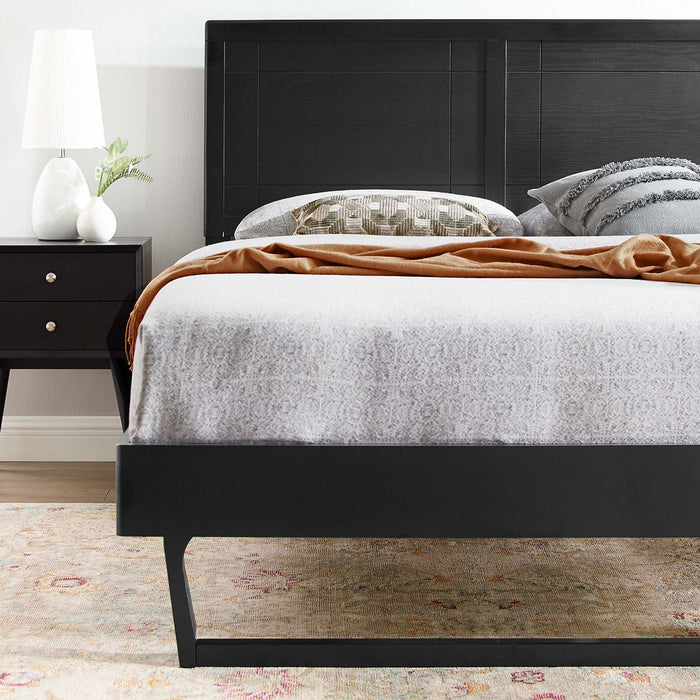 Marlee Queen Wood Platform Bed With Angular Frame