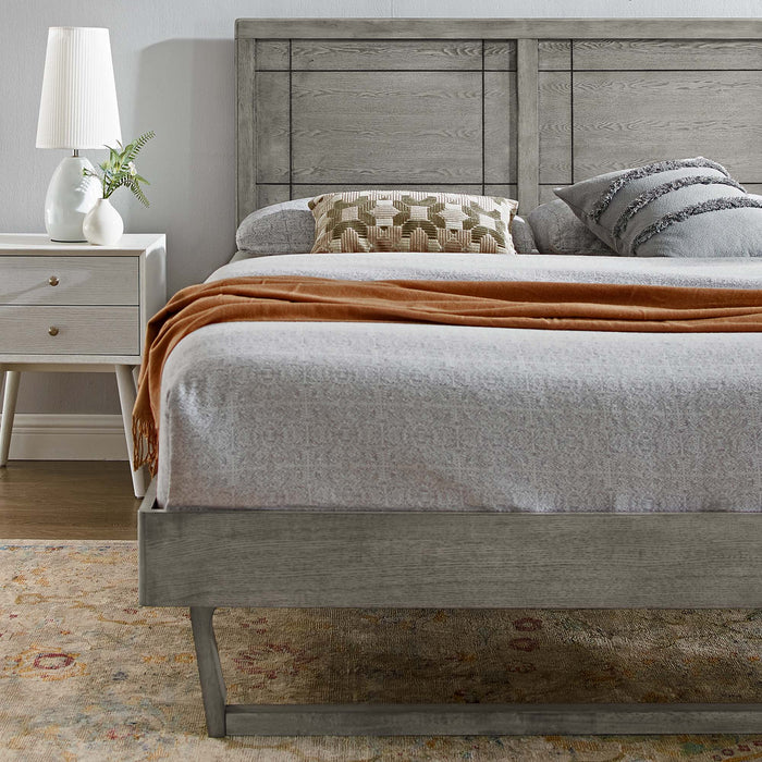 Marlee Queen Wood Platform Bed With Angular Frame