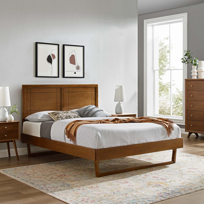 Marlee Queen Wood Platform Bed With Angular Frame