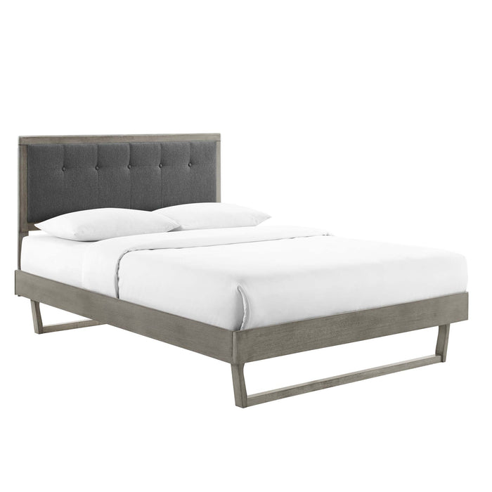 Willow Queen Wood Platform Bed With Angular Frame