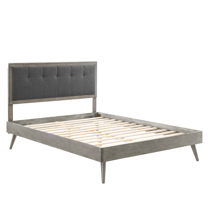 Willow Queen Wood Platform Bed With Splayed Legs