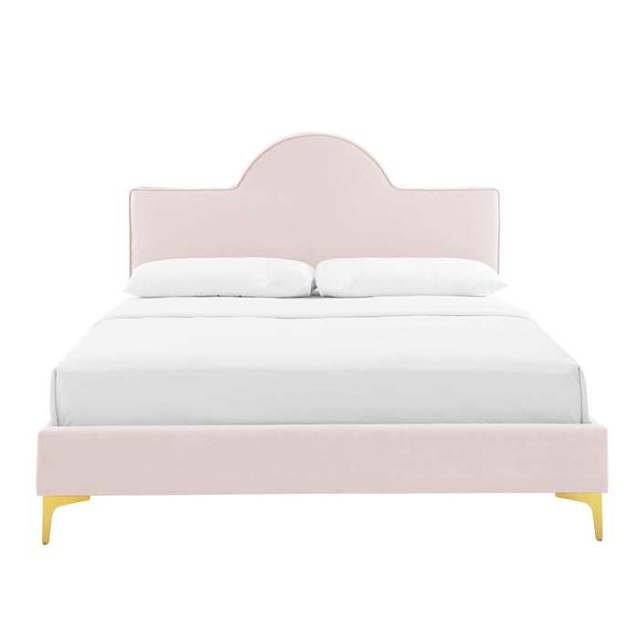 Sunny Performance Velvet Queen Bed