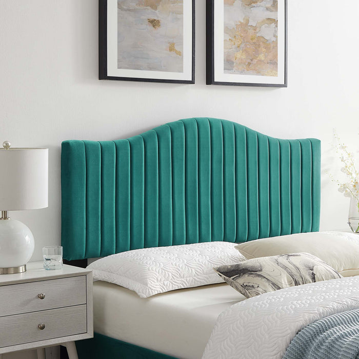 Brielle Channel Tufted Performance Velvet Full/Queen Headboard