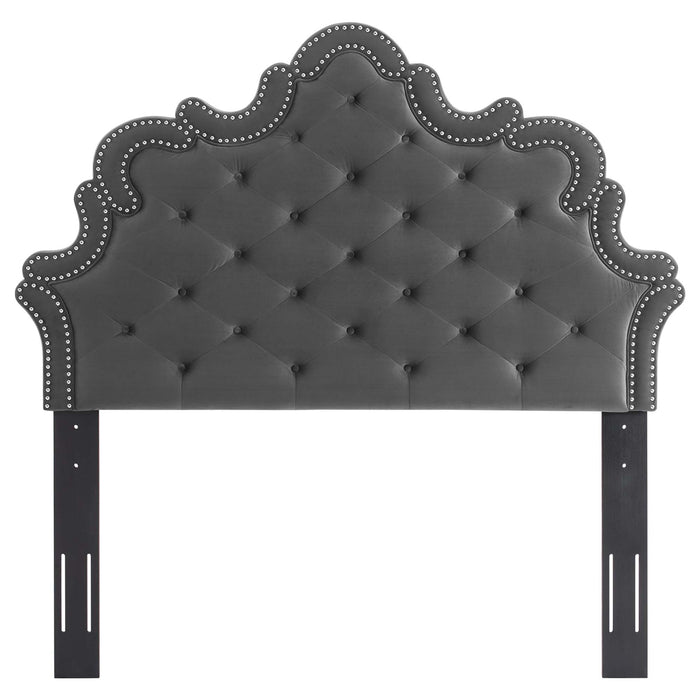 Arabella Button-Tufted Performance Velvet Twin Headboard