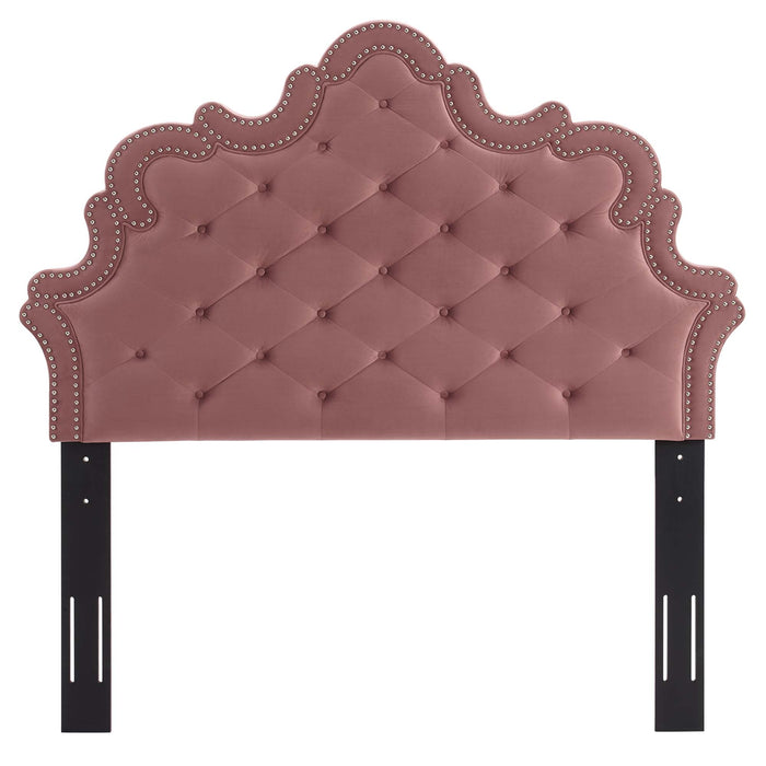 Arabella Button-Tufted Performance Velvet King/California King Headboard