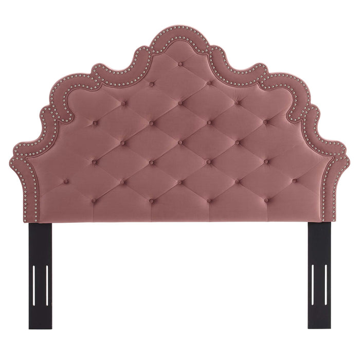 Arabella Button-Tufted Performance Velvet King/California King Headboard