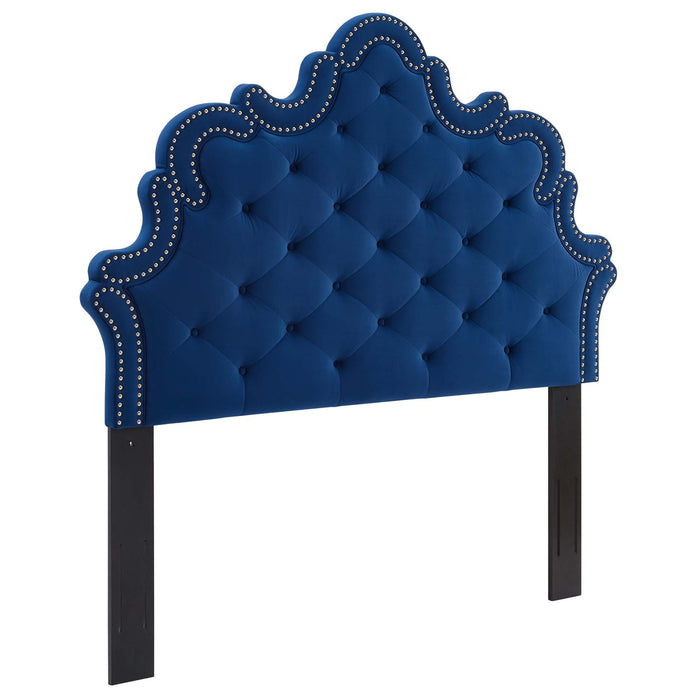 Arabella Button-Tufted Performance Velvet King/California King Headboard