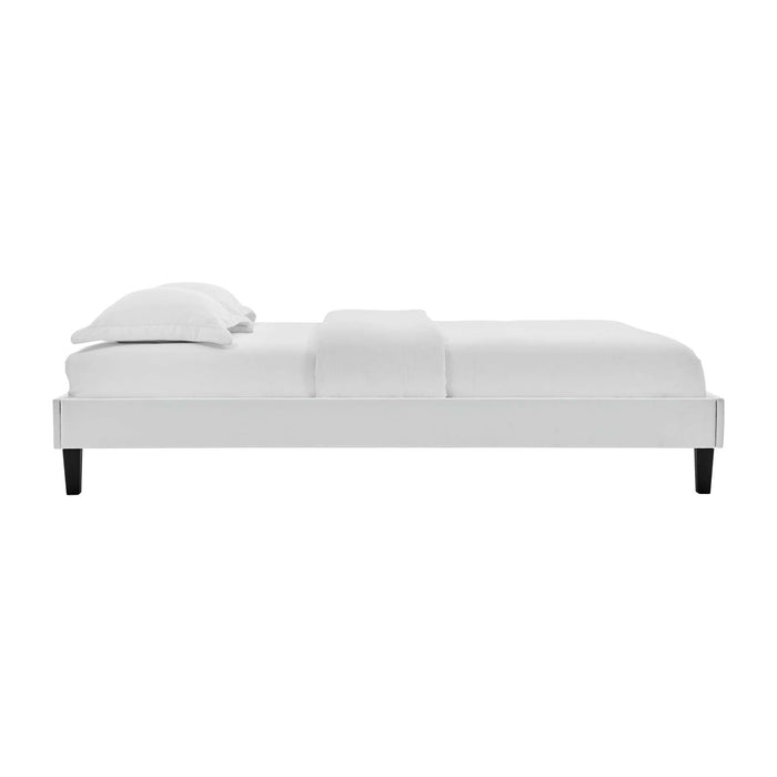 Colette Queen Performance Velvet Platform Bed