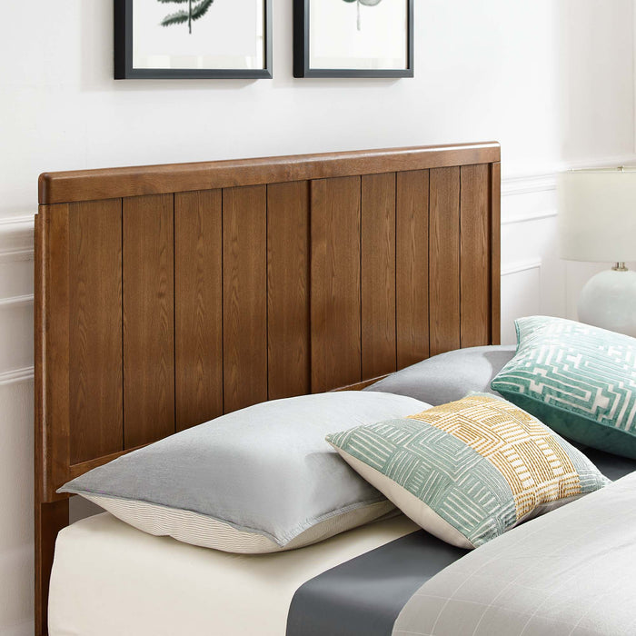 Alana King Wood Platform Bed With Angular Frame