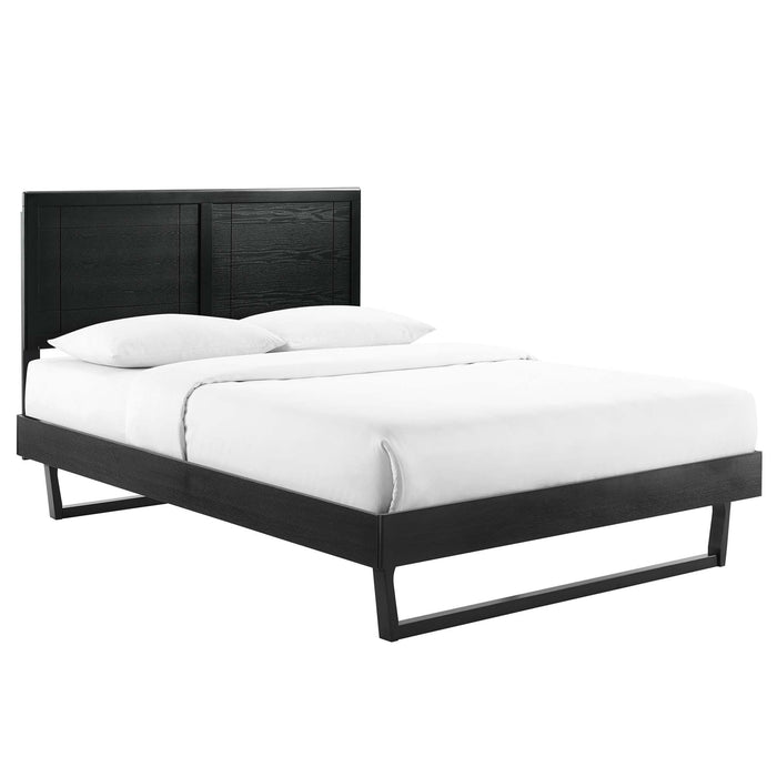 Marlee Full Wood Platform Bed With Angular Frame