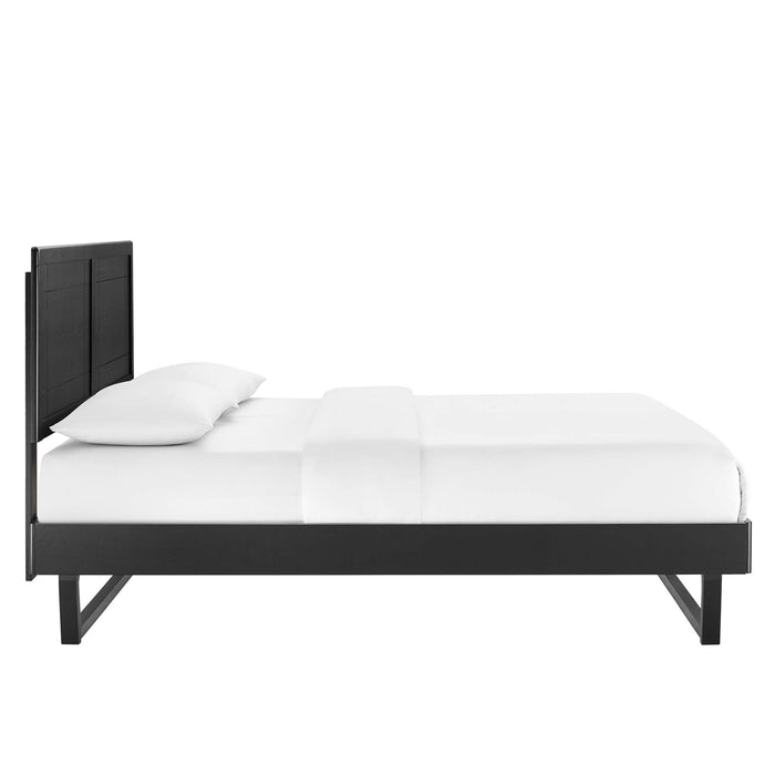 Marlee Full Wood Platform Bed With Angular Frame