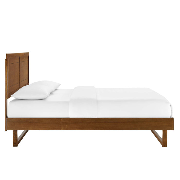 Marlee Twin Wood Platform Bed With Angular Frame