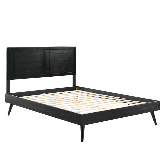 Marlee Full Wood Platform Bed With Splayed Legs