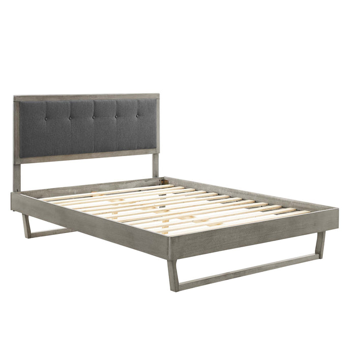 Willow Full Wood Platform Bed With Angular Frame