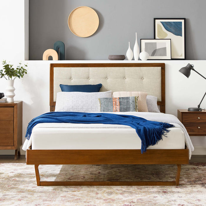 Willow Full Wood Platform Bed With Angular Frame