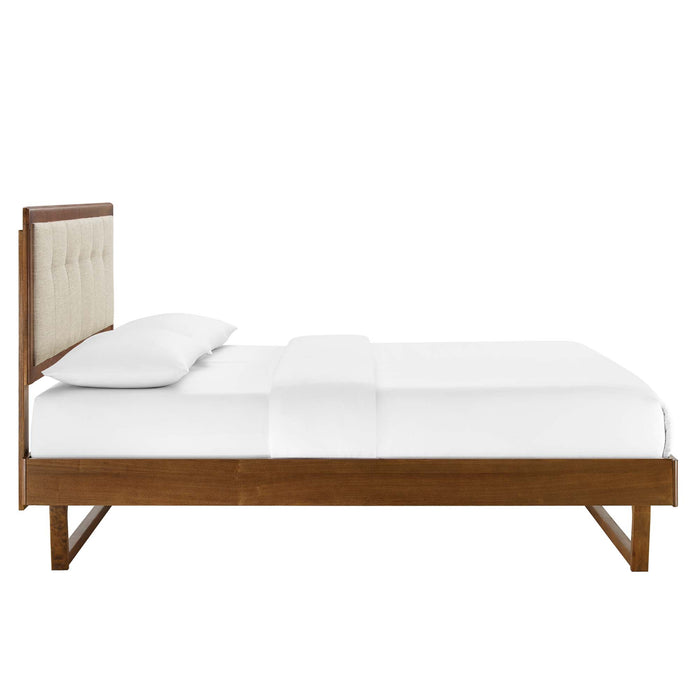 Willow Full Wood Platform Bed With Angular Frame