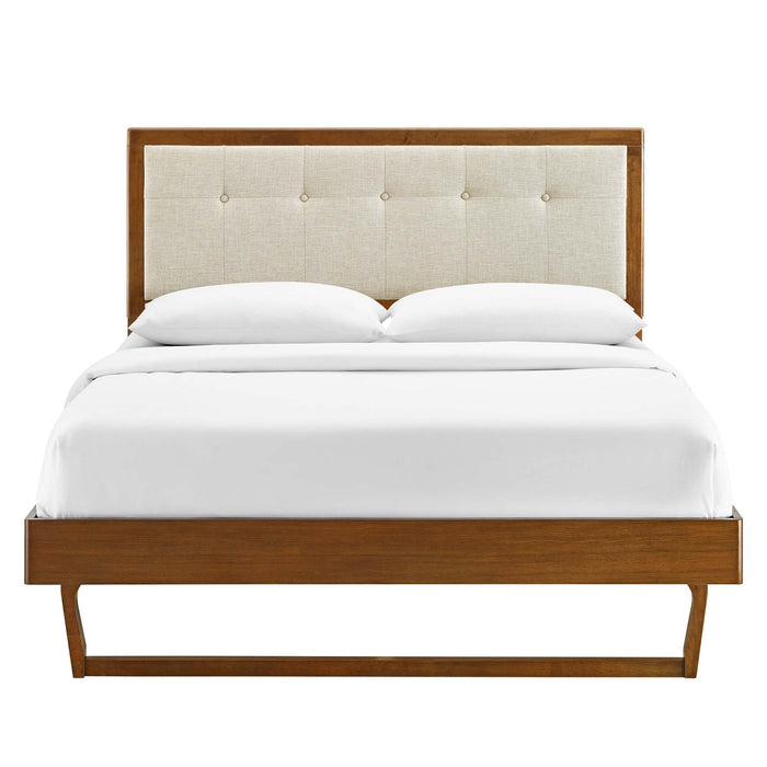 Willow Full Wood Platform Bed With Angular Frame