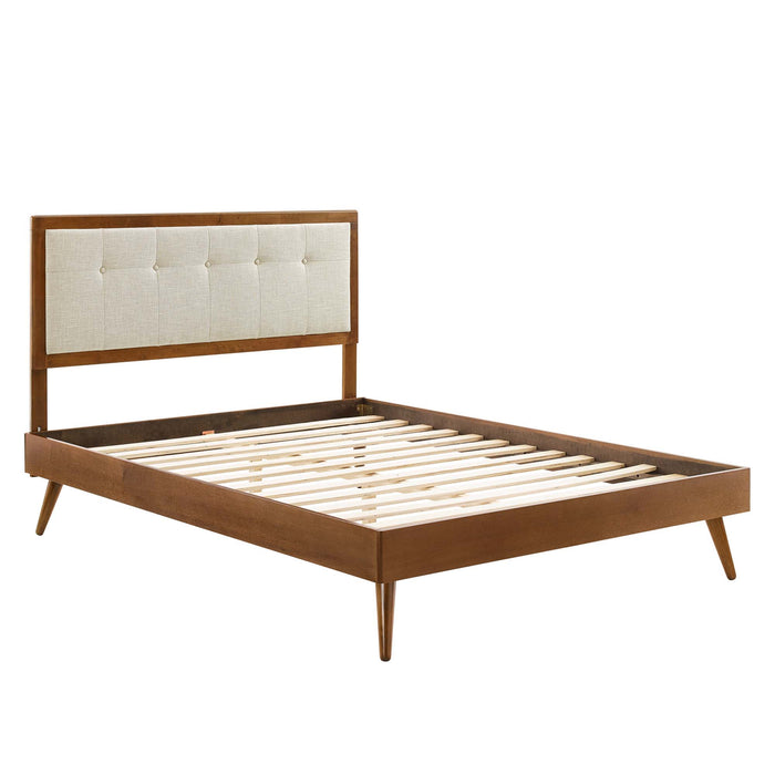 Willow Full Wood Platform Bed With Splayed Legs