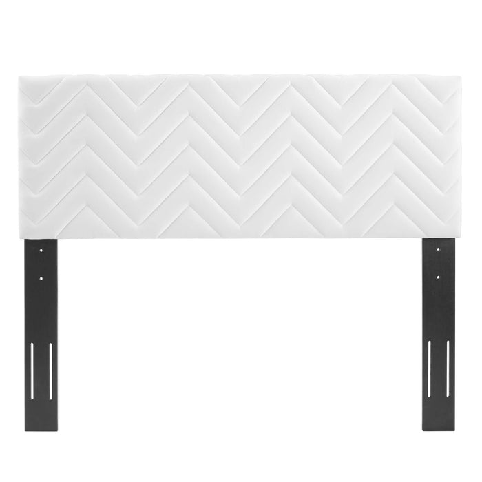 Mercy Chevron Tufted Performance Velvet Full/Queen Headboard