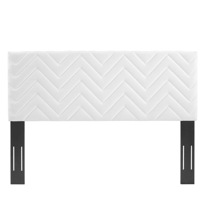 Mercy Chevron Tufted Performance Velvet King/California King Headboard