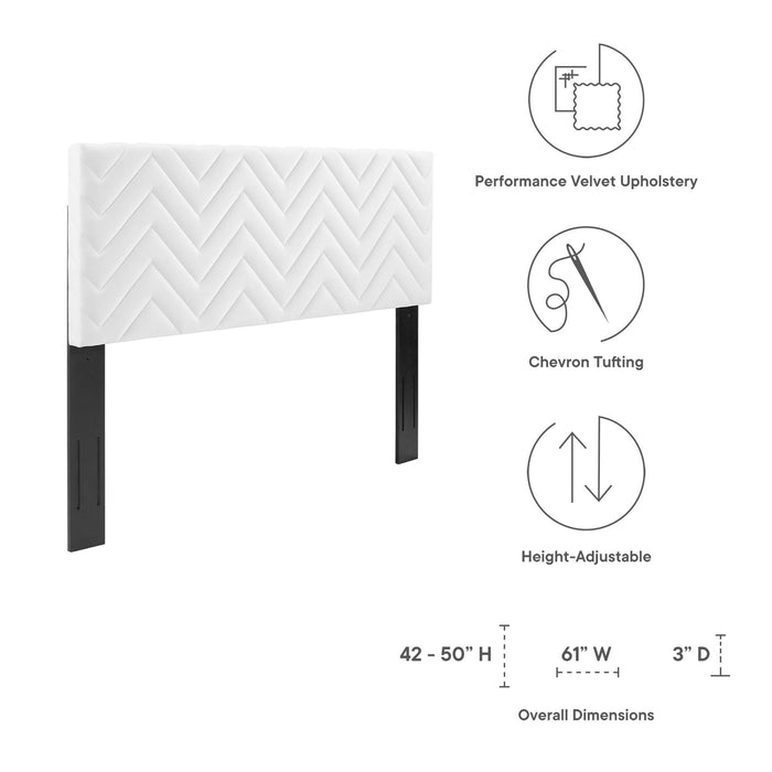 Mercy Chevron Tufted Performance Velvet King/California King Headboard