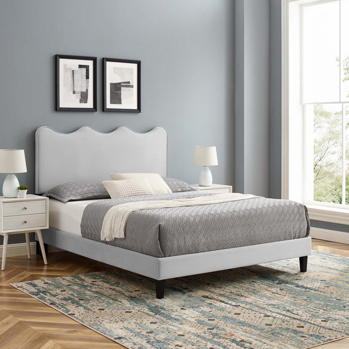 Current Performance Velvet Full Platform Bed