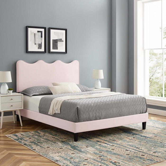 Current Performance Velvet Full Platform Bed