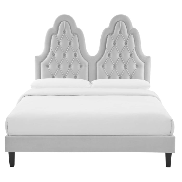 Alexandria Tufted Performance Velvet Queen Platform Bed