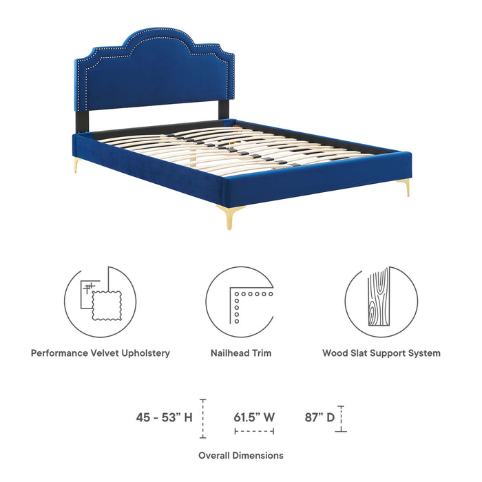 Aviana Performance Velvet Twin Bed