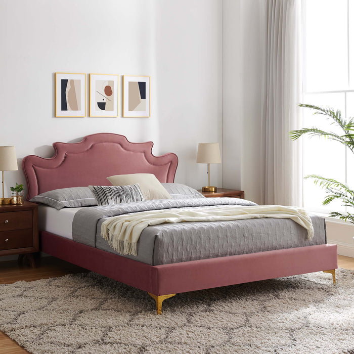 Neena Performance Velvet Twin Bed