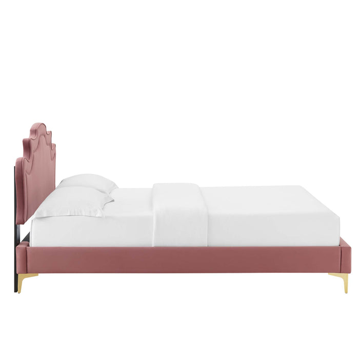 Neena Performance Velvet Twin Bed