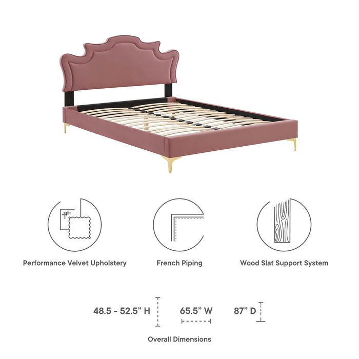 Neena Performance Velvet Twin Bed