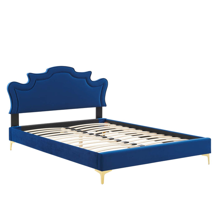 Neena Performance Velvet Twin Bed