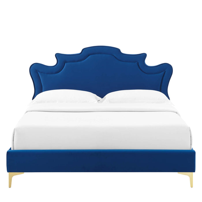 Neena Performance Velvet Twin Bed