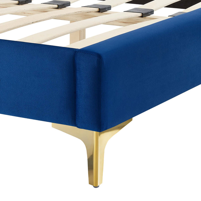 Neena Performance Velvet Twin Bed