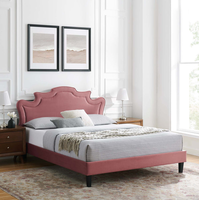 Neena Performance Velvet Twin Bed