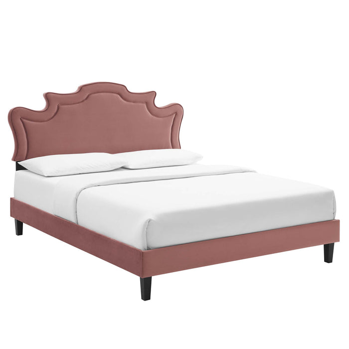 Neena Performance Velvet Twin Bed