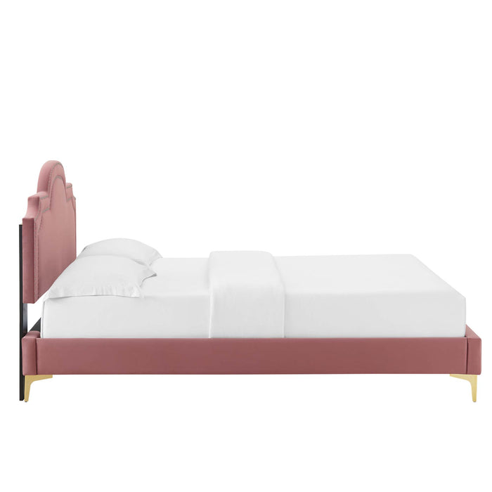 Aviana Performance Velvet Queen Bed