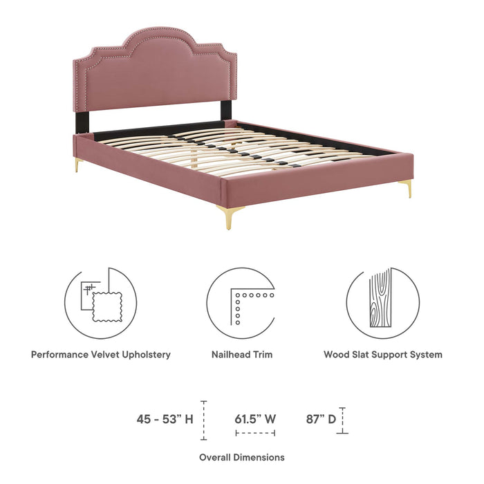 Aviana Performance Velvet Queen Bed