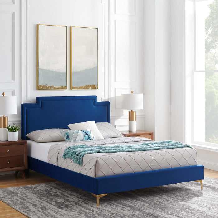 Liva Performance Velvet Queen Bed