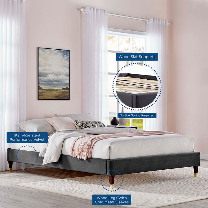 Novi Performance Velvet Queen Bed